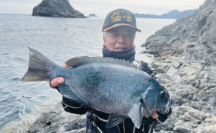 釣りエサメーカー主催のフカセ釣り大会で45cmクロ登場【大分】50名以上が参加し大盛況