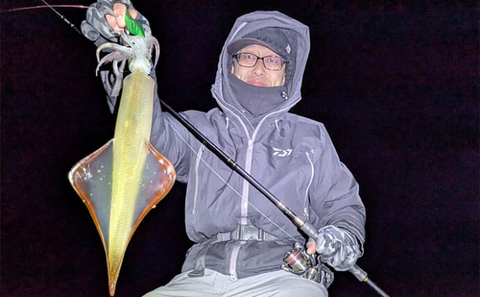 「集魚灯って効果あるの？」 堤防ヤリイカエギングで本命＆コウイカ手中【京都】