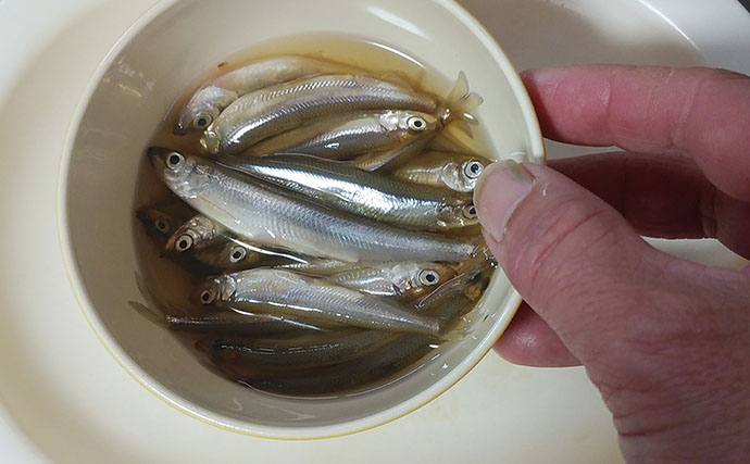 釣魚で作る「日本酒の肴」レシピ：ワカサギのみりん干し　濃い目の味付けが◎