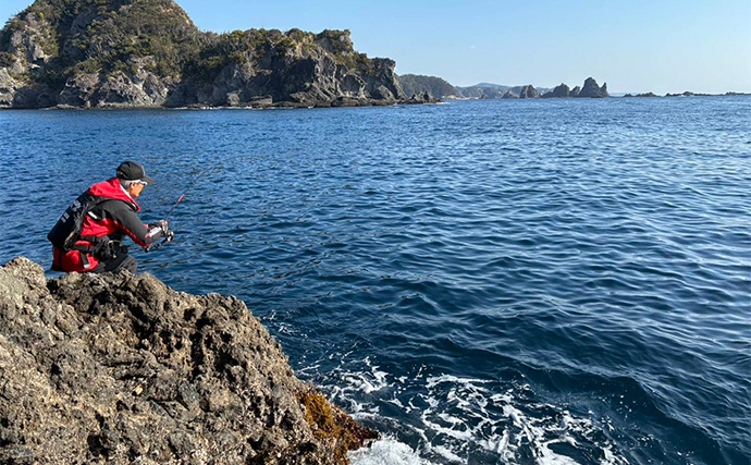 シーズン終盤の寒メジナ釣りで42cm尾長を捕獲成功！【静岡】細ハリス変更が的中
