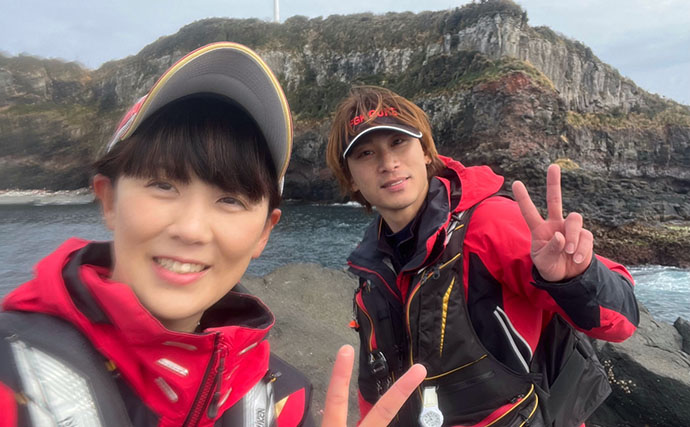 磯フカセ釣りで40cm超えグレ続々！【的山大島・長崎】好ゲストにイサキも登場