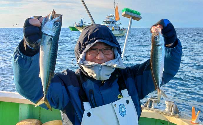 相模湾の船アジ釣りで本命51尾手中！【まごうの丸】38cm筆頭にヒットは良型中心
