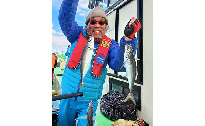 相模湾の船アジ釣りで本命51尾手中！【まごうの丸】38cm筆頭にヒットは良型中心