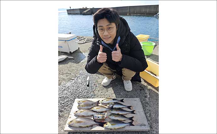 伝馬船の「カセ釣り」でイサキ2桁釣果【和歌山】釣った魚の握り寿司に舌鼓