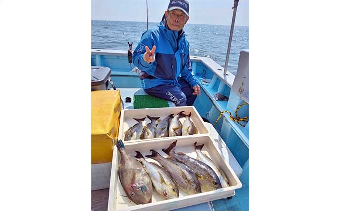 大山沖で35cmオーバー良型イサキが好ヒット！【武丸・愛知】トップは17匹