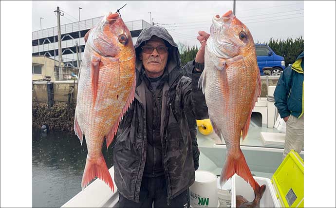 「船中50尾超えの大漁釣果も！」タイラバで良型マダイが続々【沖釣り最新情報・福岡】