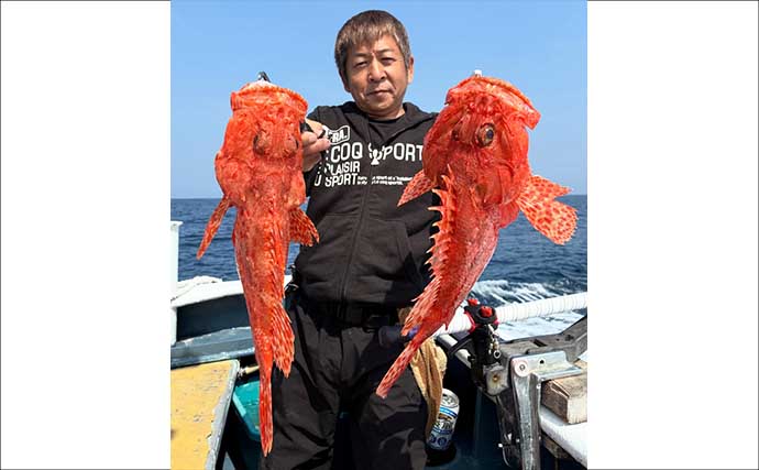 シーズンラストの底物五目釣りで大型オニカサゴ好反応！【船釣り釣果速報13選・愛知／静岡】