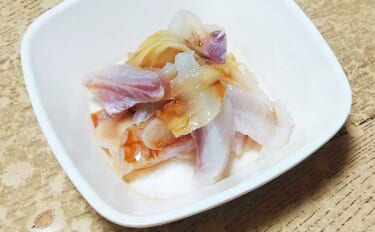 釣魚で作る「酢を使った健康」レシピ：アラカブの酢洗い　市販のガリと一緒…