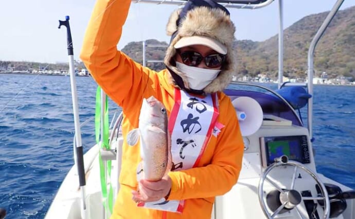 沼津沖ボート釣りで念願のシロアマダイを手中！【静岡】高めのタナ設定が奏功