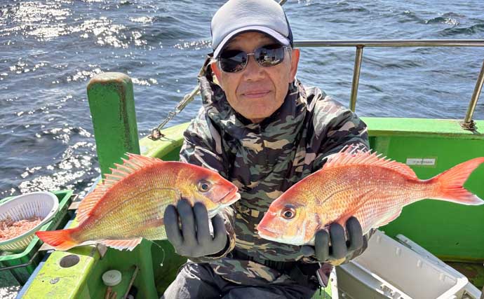 活エビでのテンヤ釣りで6kg超え大型マダイ浮上！　関東エリアの【船釣り特選釣果8選】