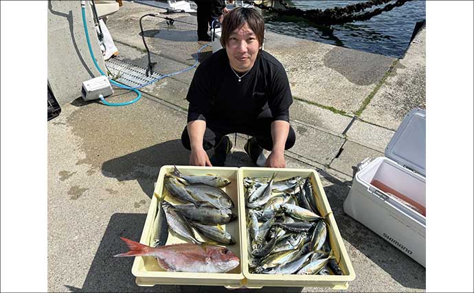 42cm頭に良型イサキ釣る人32匹！大山沖イサキ釣り加速中【船釣り最新情報10選・愛知】