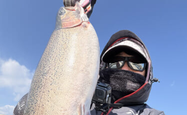 「筋子を持った大型サーモンが釣れる！」海上釣り堀岬でサーモン6匹をゲッ…