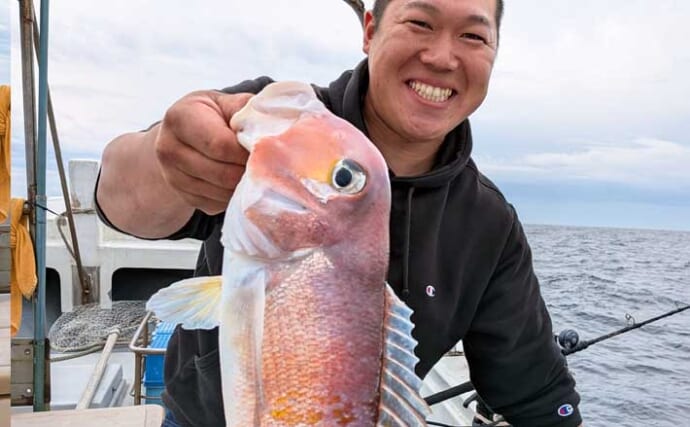 沖五目釣りでアマダイにアオナにチカメキントキと多彩魚が好反応【船のエサ釣り最新情報8選・福岡】