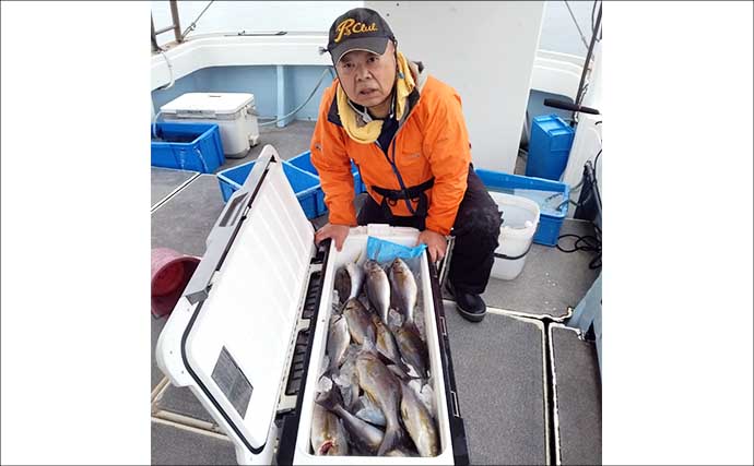沖五目釣りでアマダイにアオナにチカメキントキと多彩魚が好反応【船のエサ釣り最新情報8選・福岡】
