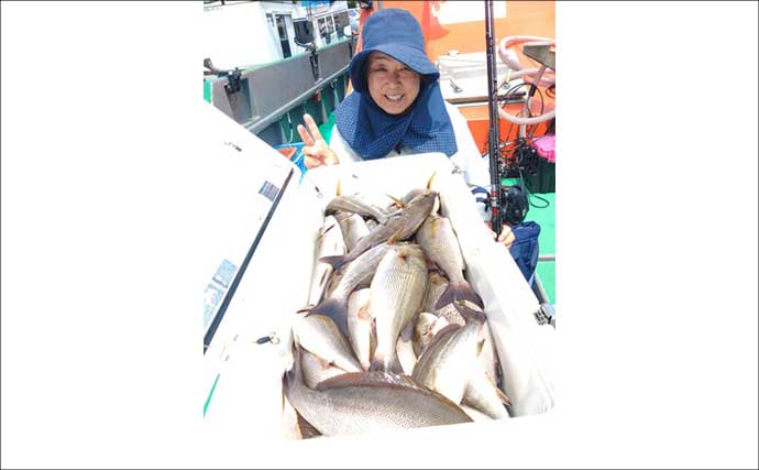 沖五目釣りでアマダイにアオナにチカメキントキと多彩魚が好反応【船のエサ釣り最新情報8選・福岡】
