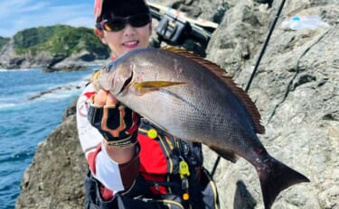 「脂ノリノリ！」磯フカセ釣りで40cm超え大型イサキ浮上【ふかしま丸・…