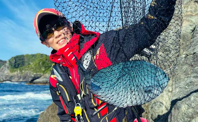 「脂ノリノリ！」磯フカセ釣りで40cm超え大型イサキ浮上【ふかしま丸・大分】クロも連発
