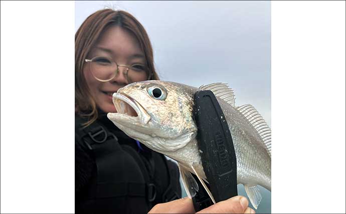 堤防ちょい投げ釣りで23cm良型キスが登場！【天草・熊本】ゲストにグチも顔見せ
