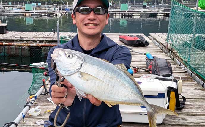 海上釣り堀で美味魚「シマアジ」に挑戦【貞丸・三重】本命5匹にマダイ7匹を好捕！