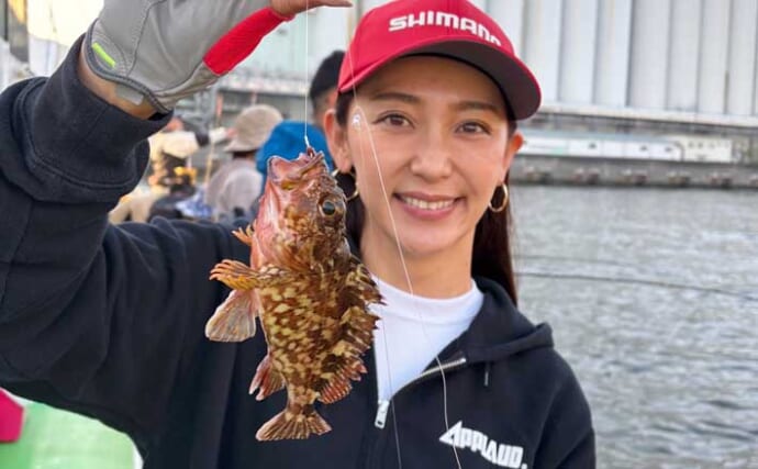 東京湾「夜カサゴ船」釣果速報：誘いスピード調整が的中でカサゴ連打【渡辺釣船店・横浜】