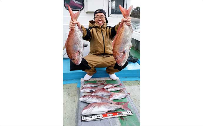 タイラバで良型含みマダイ2桁と数釣り達成！【大分・熊本の船釣り最新釣果5選】