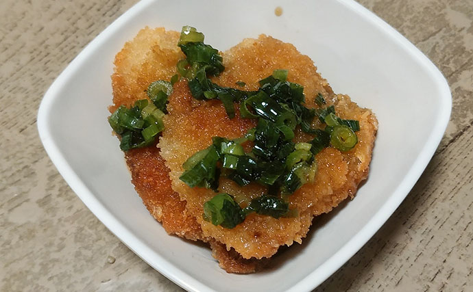 釣った魚で作る「ビールのつまみ」レシピ：アジフライのネギポン　揚げ焼きでOK