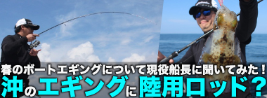 春のボートエギングにはショア（陸っぱり）用ロッドがオススメ？ 現役船長に理由を聞いてみた