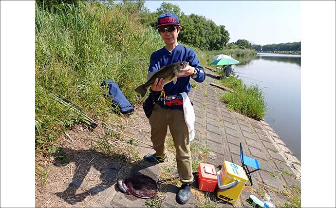 全国屈指のヘラ場『びん沼川』で五目釣り　ヘラブナ狙いに43cmブラックバス乱入