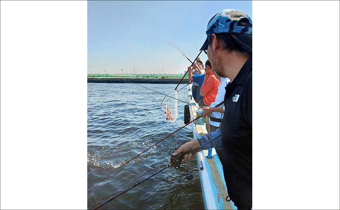 東京湾横浜沖のエギタコ釣りで3.8kg頭に良型マダコが続々ヒット！【黒川本家】