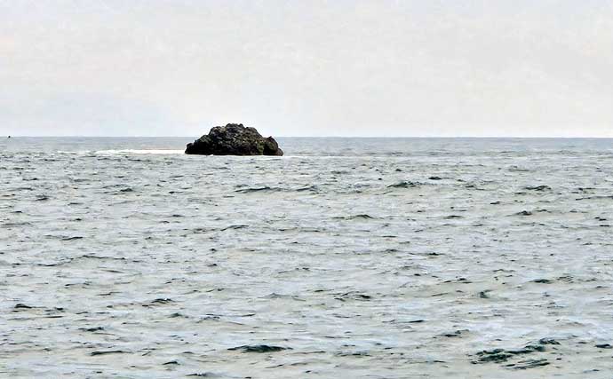 梅雨前の石廊崎名礁「沖の丸島」でフカセ釣り　40cm級メジナに良型イサキ18匹と好釣果