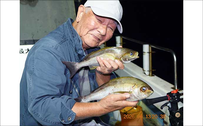 釣ったイカを泳がせて8kg頭に本命アラをキャッチ成功！【船釣り最新情報6選・福岡】