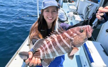 洲崎沖で高級魚「マハタ」を狙う根魚五目釣り　本命＆多彩なゲストと対面成…