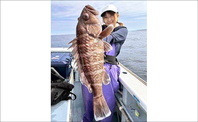 洲崎沖で高級魚「マハタ」を狙う根魚五目釣り　本命＆多彩なゲストと対面成功！【萬栄丸・千葉】