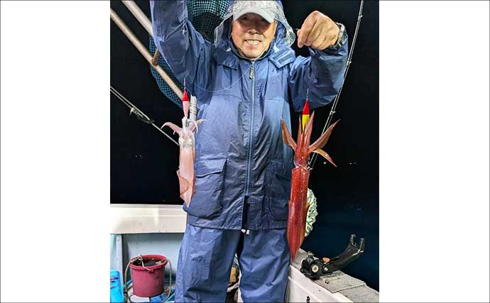 イカメタルで100尾超え！夜焚きイカ好調キープ中【響灘エリアの沖釣り釣果速報7選・福岡】