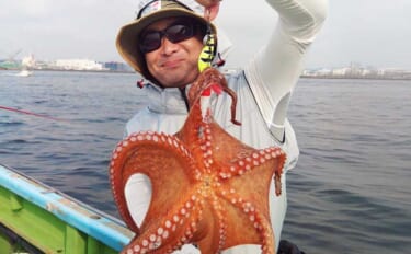 東京湾エギタコ釣りで2.5kg頭にトップ2桁釣果！【黒川本家】新子も多…