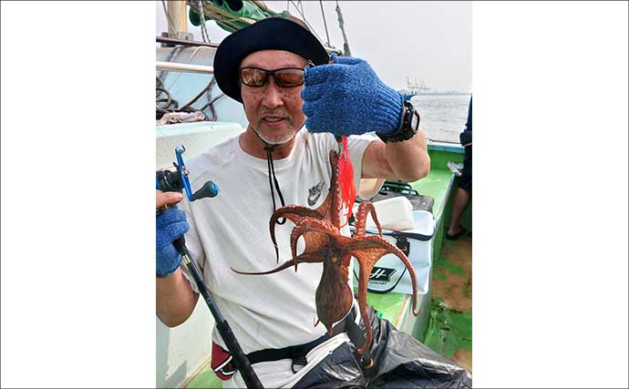 東京湾エギタコ釣りで2.5kg頭にトップ2桁釣果！【黒川本家】新子も多めで今後に期待か