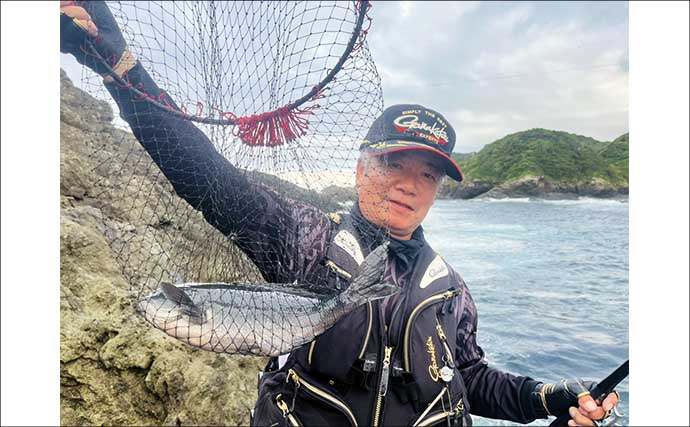 人気磯「コータクの奥」をフカセとロックゲームで攻略【大分】クロ数釣りとアカハタ手中に成功！