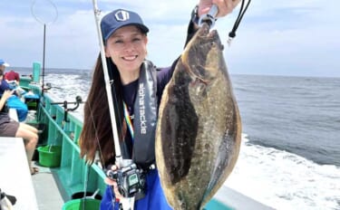 解禁直後の飯岡沖ヒラメ釣りで2kg超え本命手中【千葉】低活性の魚を好感…