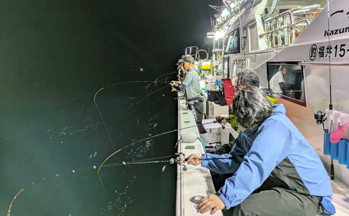 敦賀沖イカメタル釣行で32匹好捕【福井】念願のサオ頭は惜しくも逃す