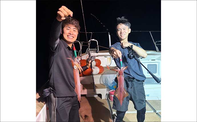 イカメタルでも良型ヤリイカ130杯！夜焚きイカ好調キープ【船釣り釣果最新情報13選・玄界灘】