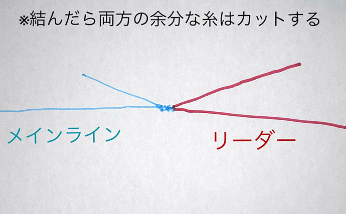 オルブライトノットにおける「リーダーすっぽ抜け事故」を防ぐひと工夫を紹介