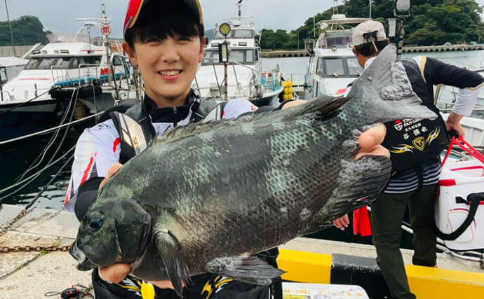 宮之浦の磯でのフカセ釣りで40cm級クロが連発！【長崎・丸銀釣りセンター】月例会で好釣果
