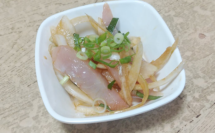 「夏のあっさり」レシピ：セイゴの香味野菜和え　シャキシャキ野菜がアクセント