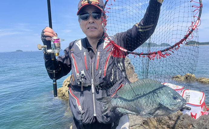 磯フカセ釣りで良型クロの入れ食いを堪能！ 特級磯では49cmも登場【大分県・鶴見の磯】