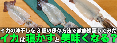 釣り人の特権『イカの沖干し』は寝かせるともっとウマい？ 3種の保存方法を徹底検証