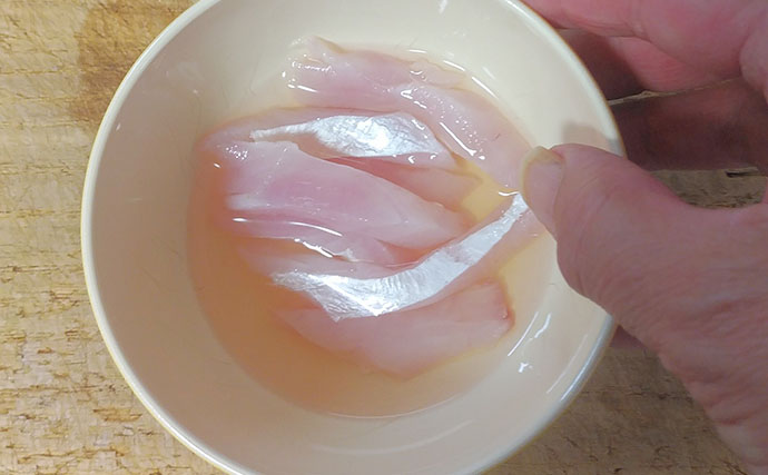 釣魚で作る「お酢活用」レシピ：ウスバハギの酢洗い　漬け時間は5分程度でOK