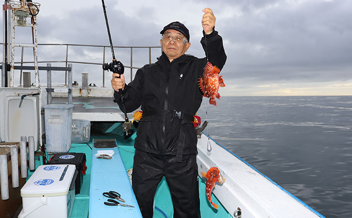 船カサゴ釣りで56尾【釣友丸・茨城】根掛かり恐れず底を攻める姿勢が釣果アップの秘訣！
