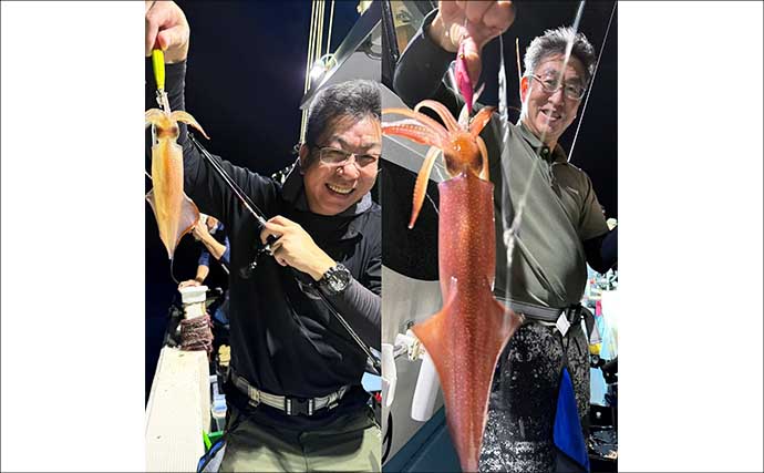 胴突き仕掛けでイカ300匹超えの大爆釣！【夜焚きイカ釣り最新釣果情報8選・福岡】