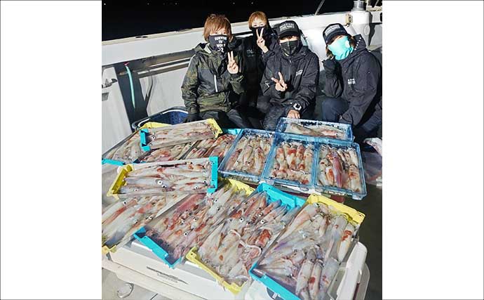 大型率高め！ヤリイカ爆釣継続中【夜焚きイカ最新釣果情報14選・福岡】
