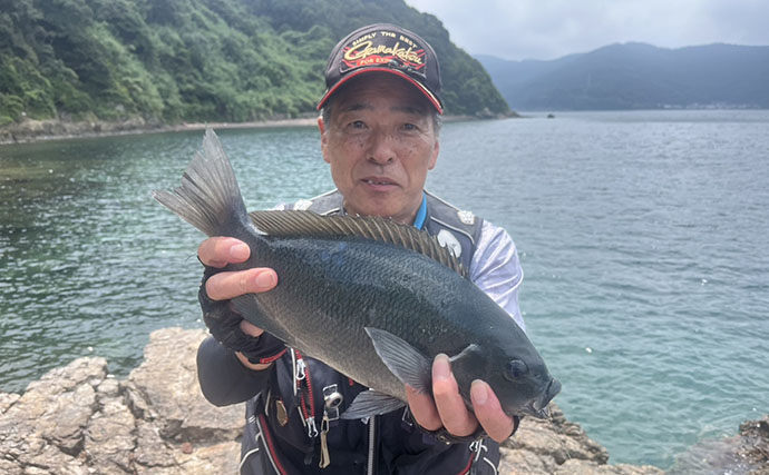 真夏の磯で45cm級オナガメジナ降臨【大分】浅ダナでは良型クロが連発！